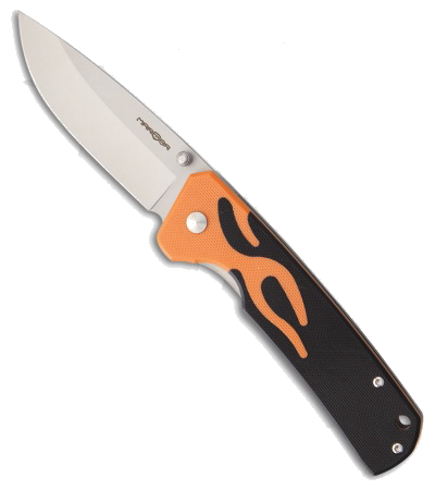 product image for MARSER Stadter 17 Black Orange G10 Liner Lock Knife