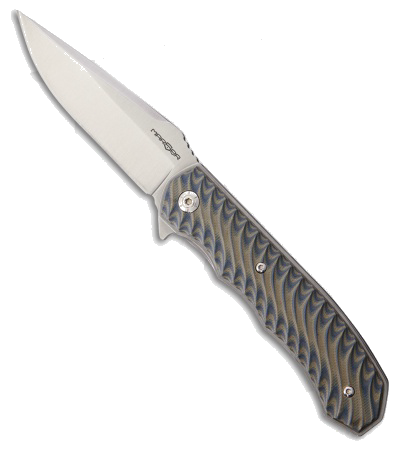 product image for MARSER Stadter 223 Blue Brown G10 Folding Knife