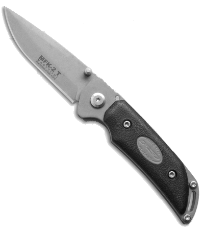 product image for Marttiini MFK-2 T Black Rubber Handle 420 Stainless Steel Liner Lock Knife 920111
