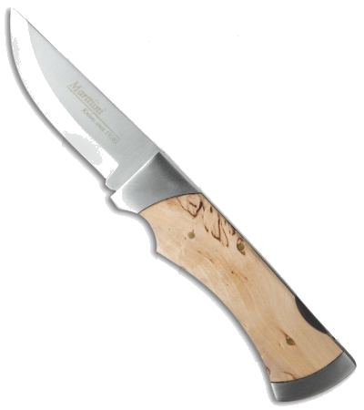 product image for Marttiini Curly Birch Lockback Knife 420 Stainless Steel 930115