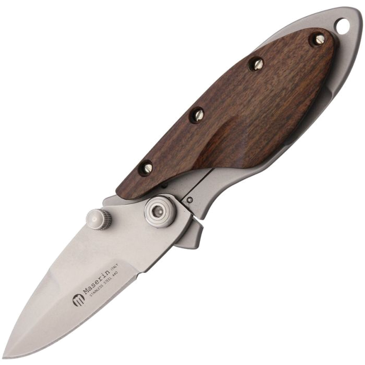 Maserin 550 SA Brown Wood 440 Stainless Steel Pocket Knife product image