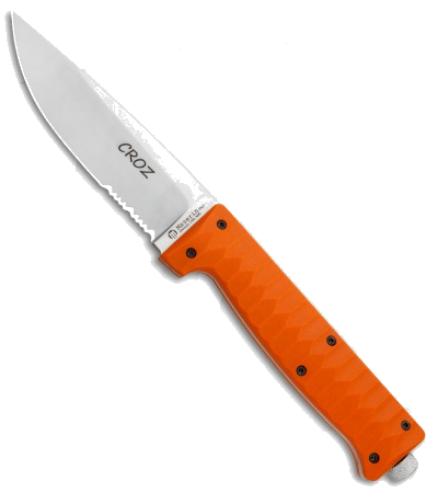 product image for Maserin Croz Orange G-10 Fixed Blade Hunting Knife N690 Serrated