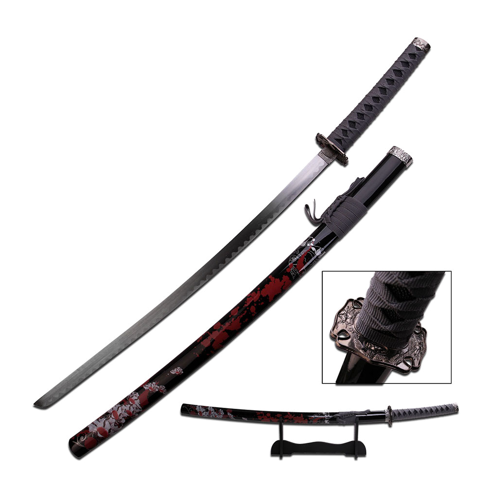 product image for Master Black Red Katana Carbon Steel Sword