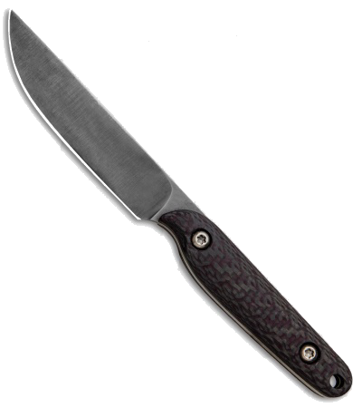 product image for Maverick Customs Gentleman's Poker Fixed Blade Knife Red Carbon Fiber Handle