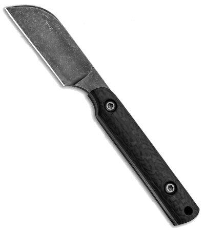product image for Maverick Customs Super Scalpel Fixed Blade Knife Black Twill CF 52100 Steel