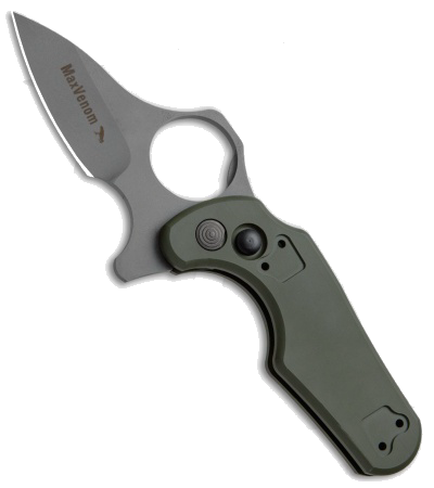 product image for Max-Venom Dimachaerus Jr Impact Folding Knife OD Green 3" Bead Blast Blade