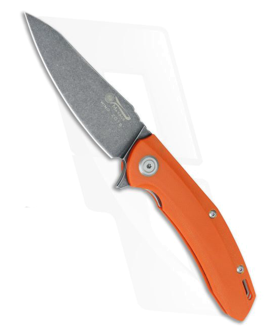 product image for Maxace Wind Flipper Orange G10 Black Stonewash