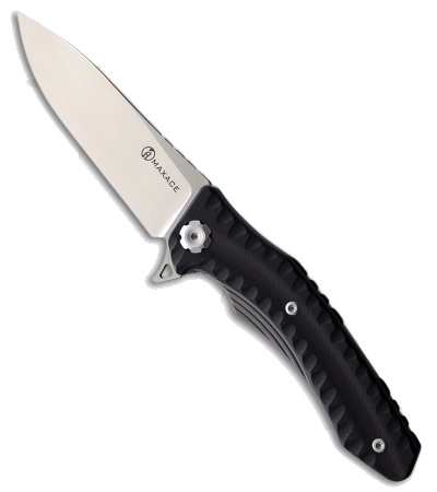 product image for Maxace Zealot Liner Lock Knife Sculpted Black G 10 3 9 Satin