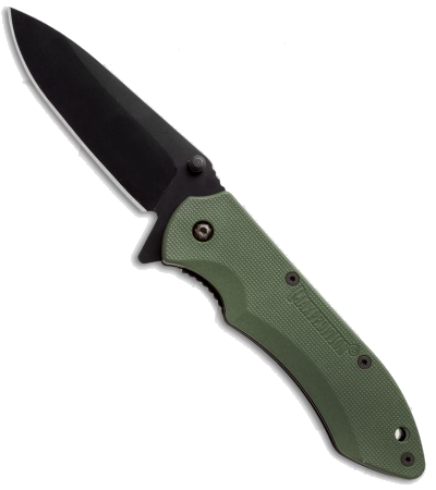 product image for Maxpedition Ferox Green FRN Handle Black Blade Folding Knife