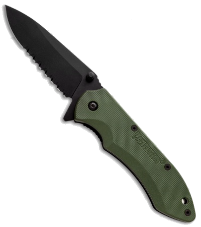 product image for Maxpedition Ferox Green FRN Handle Black Blade Folding Knife