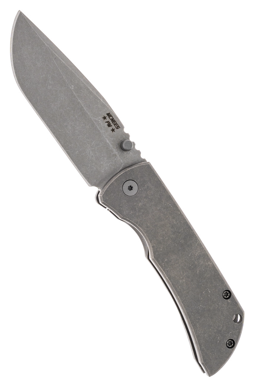 product image for McNees Custom Knives MAC 2 Smooth Atomic Titanium Stonewashed Magna Cut Blade