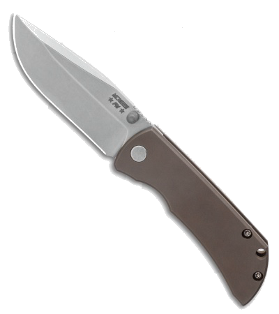 product image for McNees Knives MAC2 Bronze Titanium Frame Lock Knife