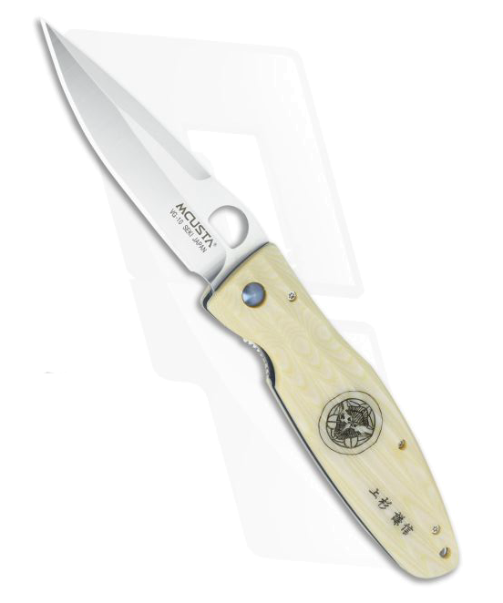 Mcusta Gunshin Ivory Micarta VG-10 Folder Knife product image