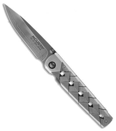 Mcusta MC-3 Yoroi San Mai Manual Knife Damascus Steel Handle