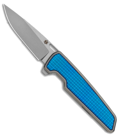 Mechforce M-1 Titanium Frame Lock Folding Knife Blue product image