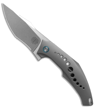 Mechforce SOS Folding Knife Titanium Blue Tashi Bharucha Design