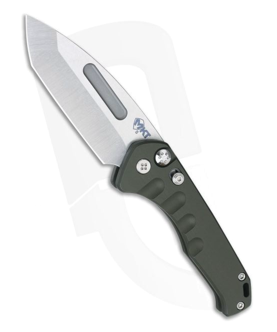 Medford Knife and Tool Praetorian Swift Tanto Green Aluminum CPM S35VN Button Lock Automatic product image