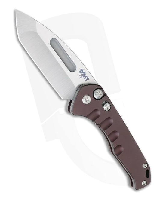 Medford Knife and Tool Praetorian Swift Tanto Red Aluminum CPM S 35 VN Button Lock Automatic