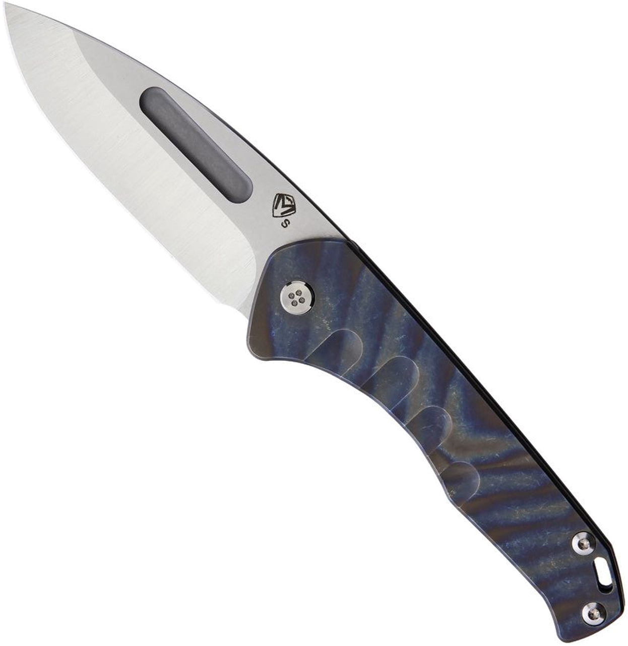 product image for Medford Knife & Tool Praetorian Slim Flipper Flamed Ti - MD208STD03A2