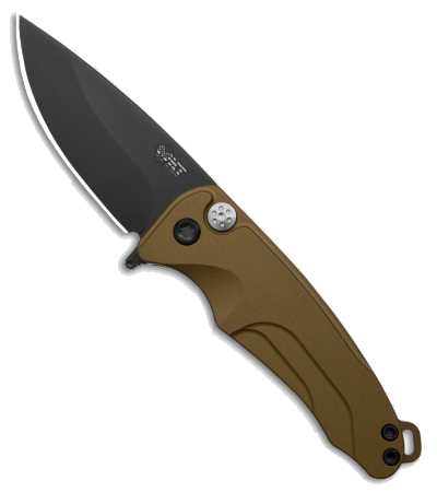 Medford Knife & Tool Smooth Criminal Blue Aluminum Handle Black PVD Blade Flipper Knife product image