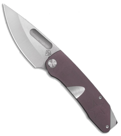 product image for Medford Knife & Tool The General Violet Anodized Titanium Frame Lock Knife - Stonewash Blade