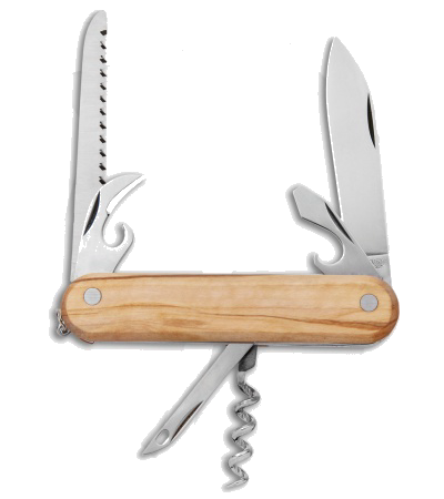 product image for Mercury 7-in-1 Multi-Purpose Knife Stainless Steel Olive Wood Handle