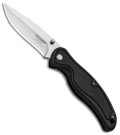 product image for Meyerco Folding Hunter Black Rubber Handle Satin Blade