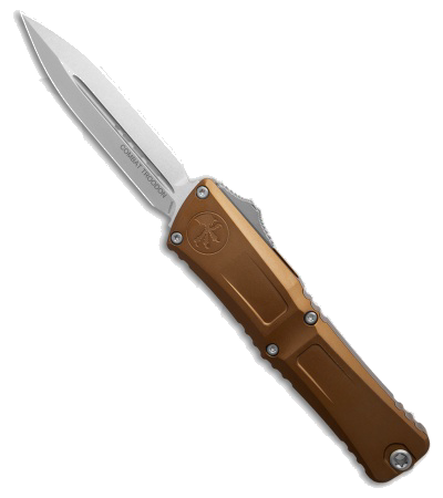 Microtech Combat Troodon Gen III OTF Knife Tan Aluminum 4 Stonewash 1142 10 TA