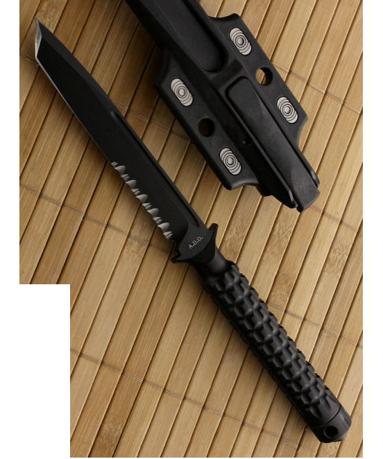 product image for Microtech ADO Tanto Black Serrated