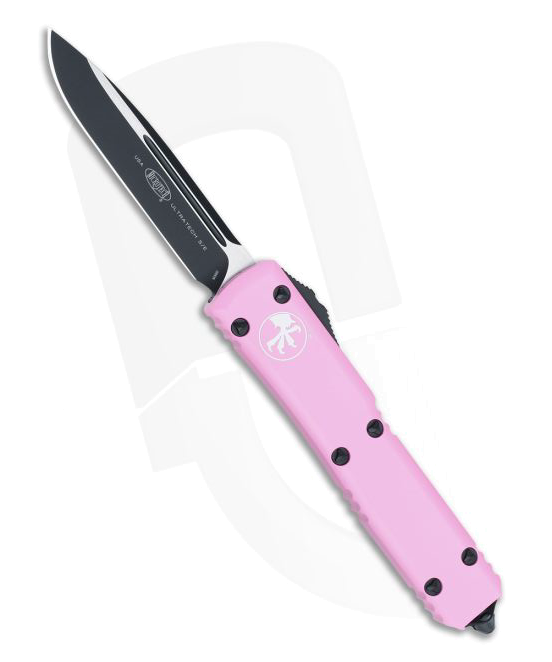 Microtech Knives Ultratech S/E OTF Automatic Knife Stonewashed Blade w/ Pink  Handle - 121-10PK - Tactical Elements Inc