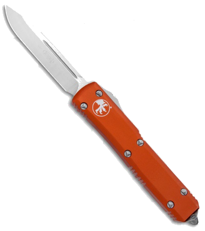 Microtech Ultratech Orange Handle Satin Blade OTF Automatic Knife 121-4OR product image