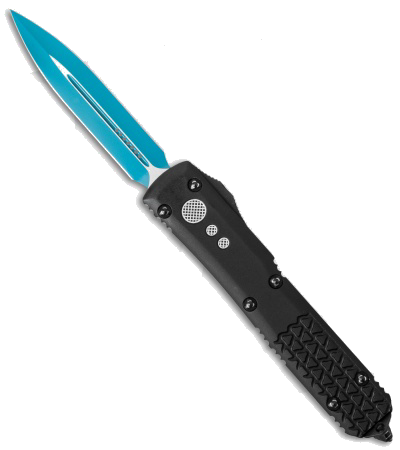 Microtech Ultratech Jedi Knight Black Aluminum Handle Blue Blade OTF Auto Knife