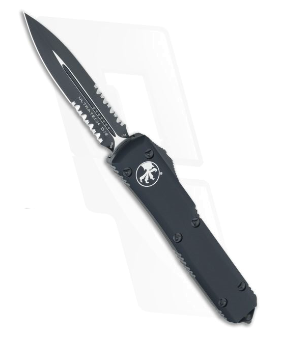 Microtech Ultratech Black Tactical Serrated Double Edge OTF Automatic Knife 122-2 CCT product image