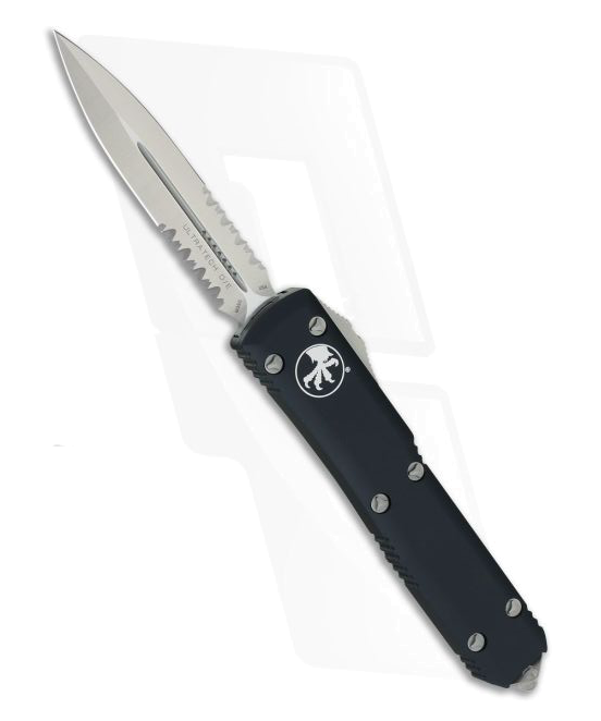 Microtech Ultratech Satin Partial Serrated M390 Double Edge OTF Automatic Knife product image
