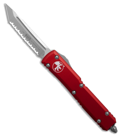 Microtech Ultratech T E OTF Automatic Knife Red Aluminum 3 4 SW Full Serr