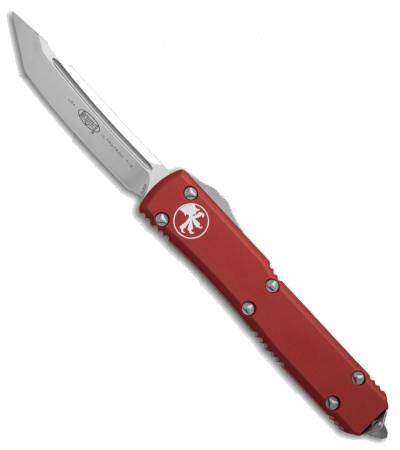 Microtech Ultratech Tanto Edge OTF Automatic Knife Red CC 3 4 Satin product image