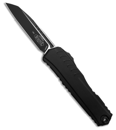 Microtech Cypher II S E OTF Automatic Knife Black Aluminum 3 5 Black