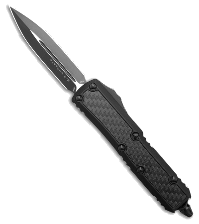 Microtech Daytona Black OTF Auto Knife Carbon Fiber Inlay 126-1 TCFIS