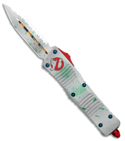 Microtech Combat Troodon White Full Serr OTF Automatic Knife product image