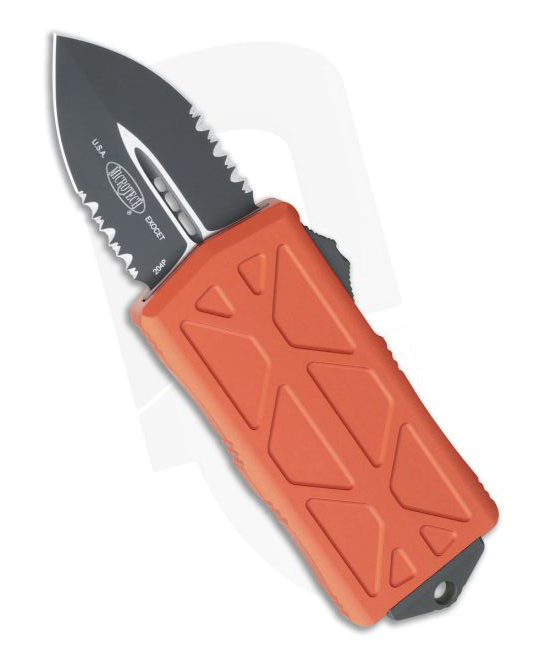 Microtech Exocet Black Orange CA Legal OTF Automatic Knife 157-2OR