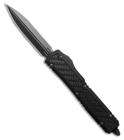 Microtech Makora Black CF Inlay OTF Auto Knife 206-1 DLCTCFISH product image