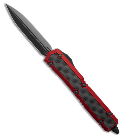 Microtech Makora D E Auto OTF Knife Red Carbon Fiber Inlay 206-1 DLCTRDBIS