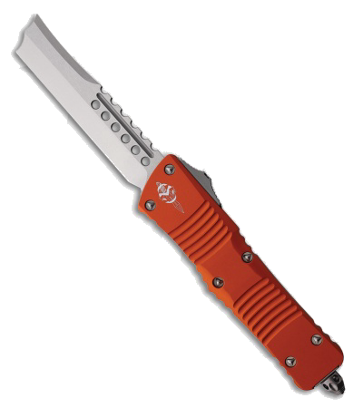 Microtech Combat Troodon Hellhound Razor OTF Orange Stonewash Knife product image