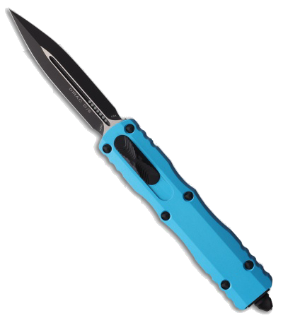 Microtech Dirac D E OTF Automatic Knife Blue Aluminum 2 88 Black DISCOUNTED
