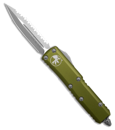 Microtech UTX 85 D E OTF Automatic Knife OD Green 3 1 Apocalyptic Full Serr product image