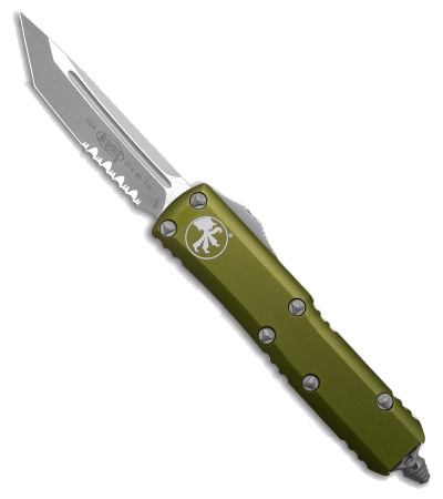 product image for Microtech UTX 85 T E OTF Automatic Knife OD Green Al 3 1 Apocalyptic Serr