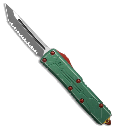 Microtech UTX-85 OTF Automatic Knife Black Apocalyptic Full Serrated product image