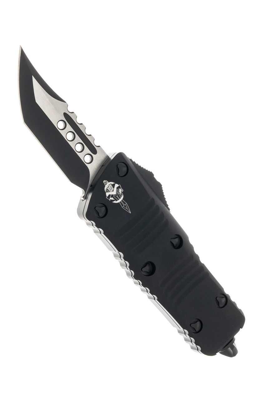 Microtech Mini Troodon Hellhound 819-1TS Black Handle Black Blade