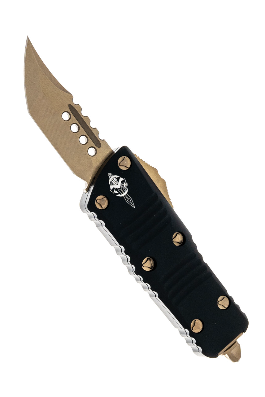 Microtech Mini Troodon 819-13 S Black Handle Bronze Blade OTF Knife product image