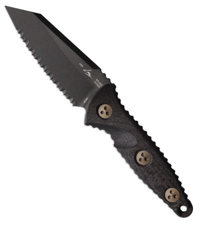 Microtech Socom Alpha Mini Warcom Fixed Blade Black DLC Knife product image